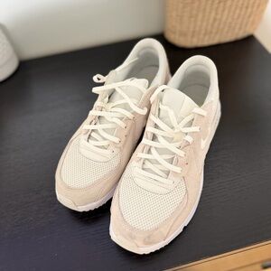 Nike Women's Cream Mesh & Suede Lace-Up Sneakers